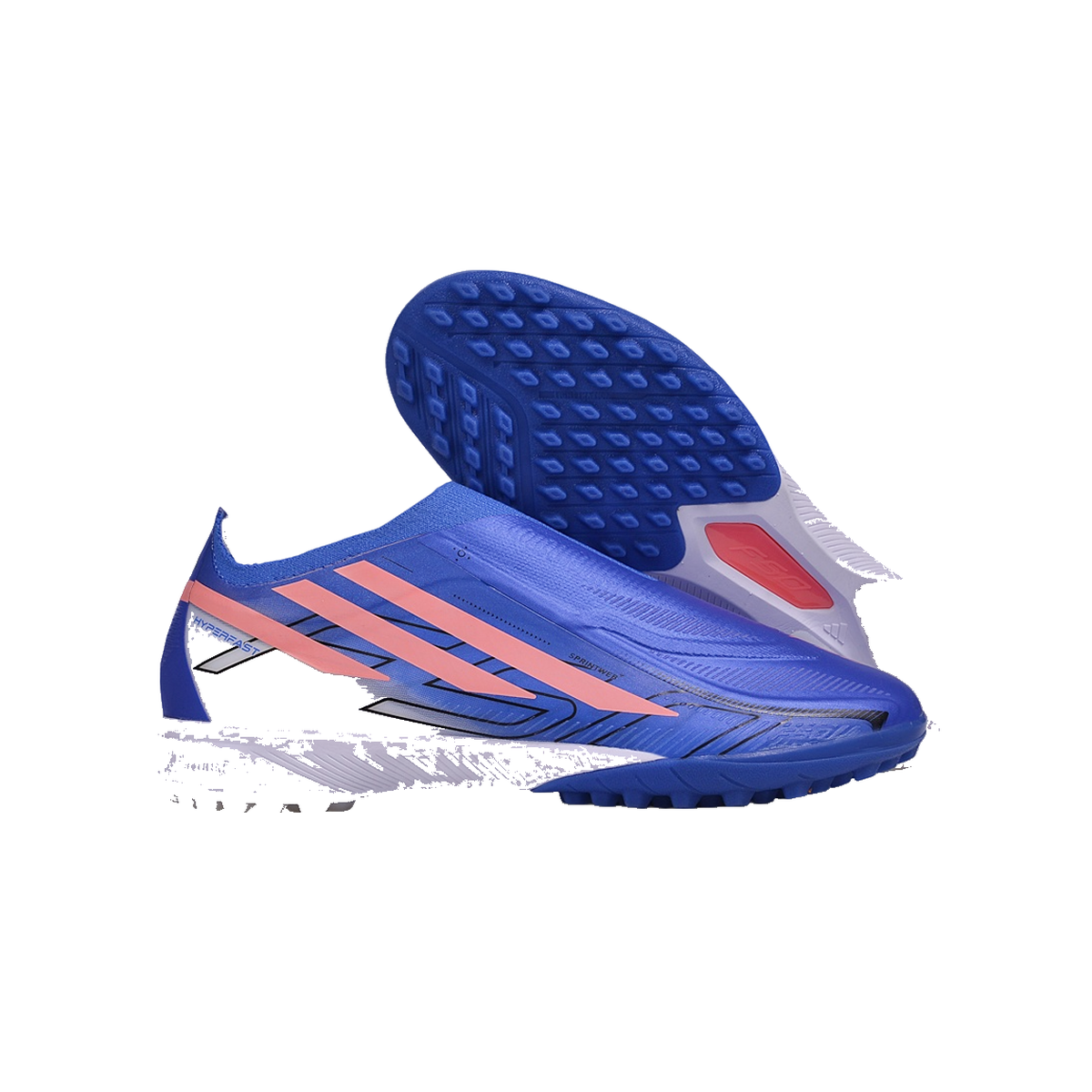 F50 Elite Laceless TF Azul Naranja Blanco