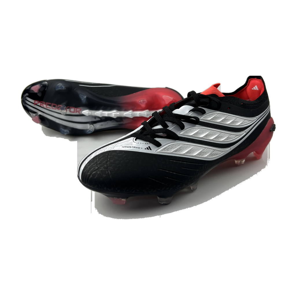 Predator 27 Elite Tongue FG Negro Rojo Gris