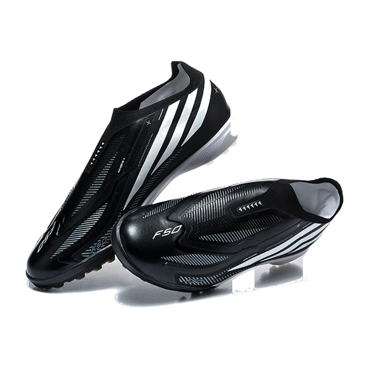 F50 Elite Laceless TF Negro Azul Gris
