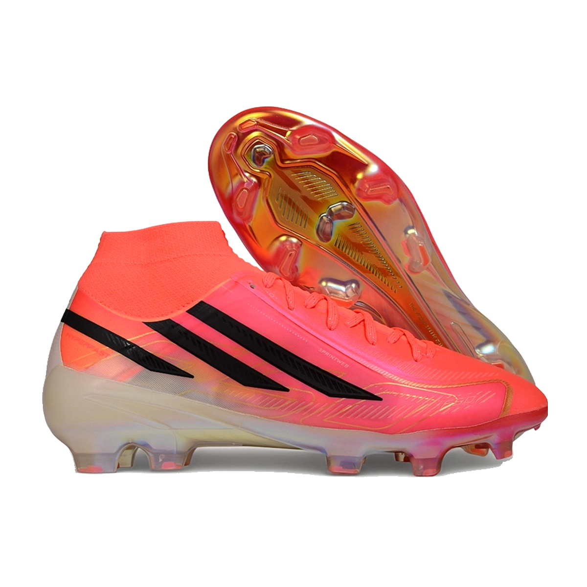 F50 Hyperfast Elite Laceless TF Rojo Negro Dorado