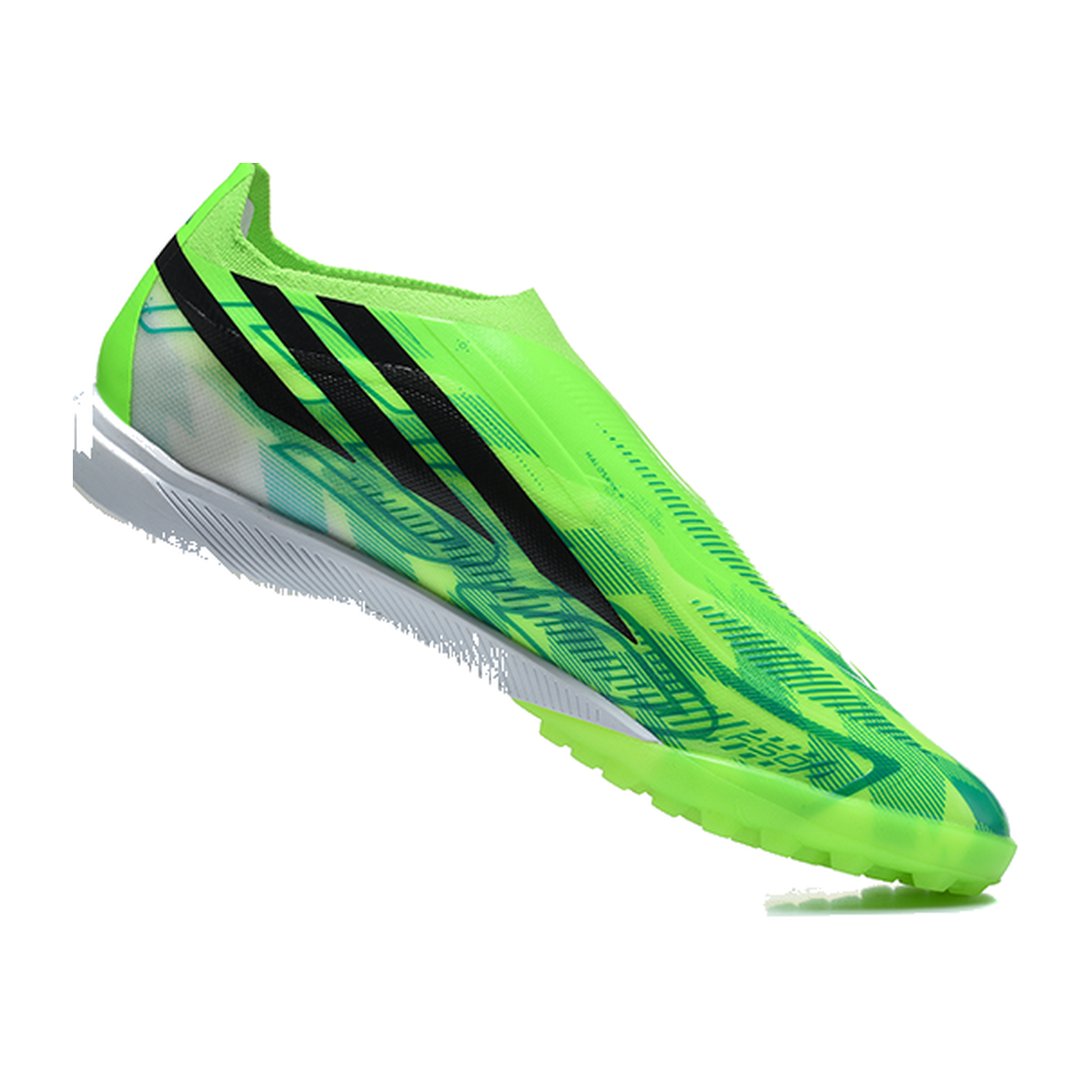 F50 Elite Laceless TF Verde Negro Gris