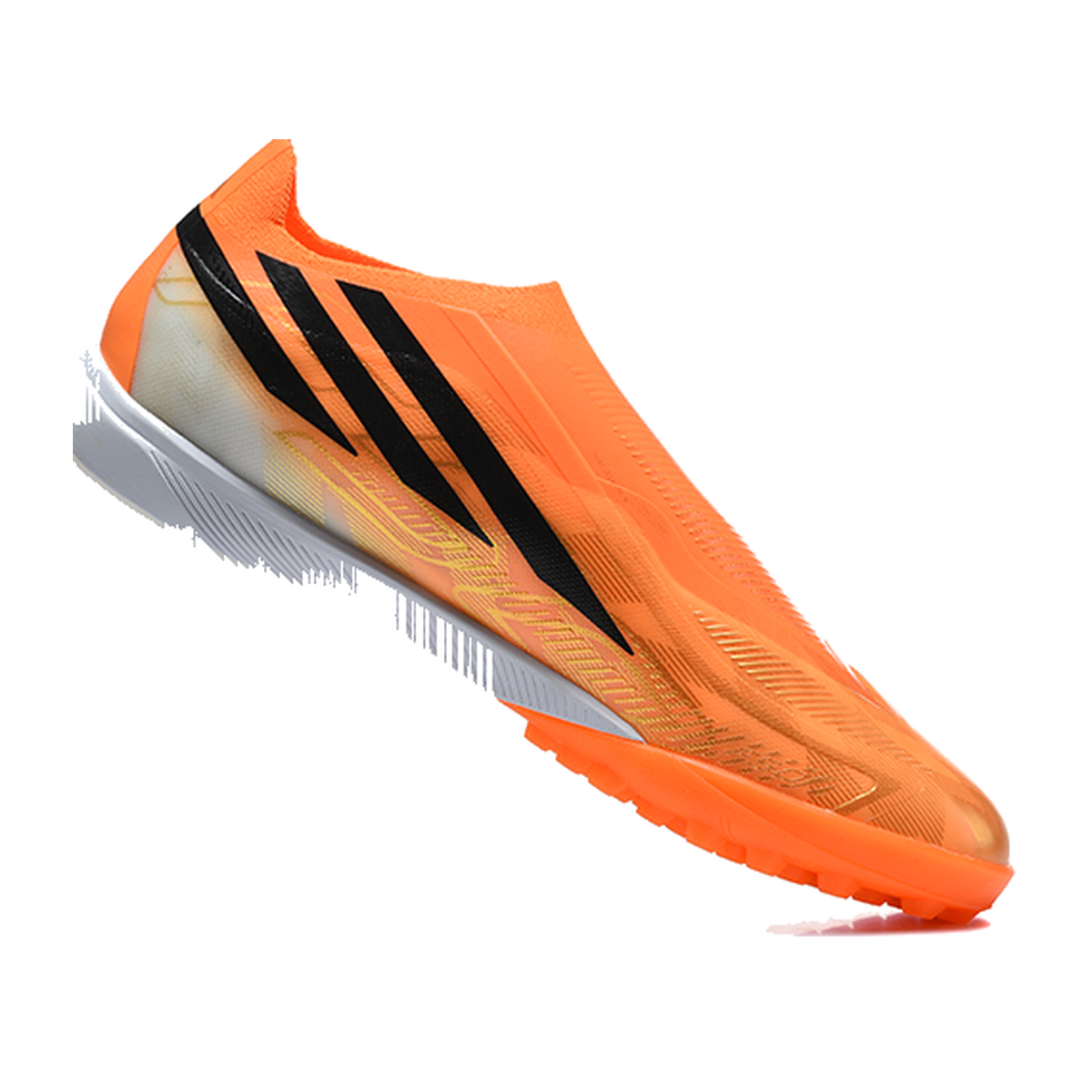 F50 Elite Laceless TF Naranja Rojo Negro