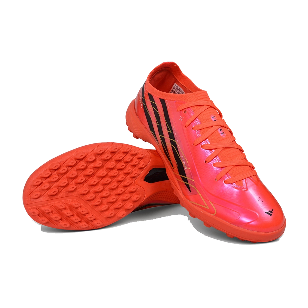 F50 Elite Laceless TF Rojo Negro Naranja
