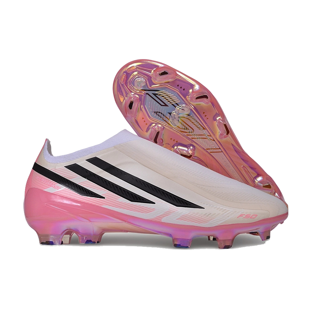 F50 Hyperfast Elite Laceless FG Rosa Rojo Negro