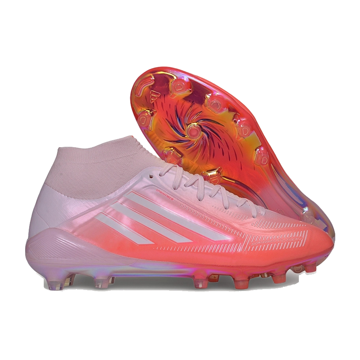 F50 Hyperfast Elite Laceless TF Rojo Rosa Gris