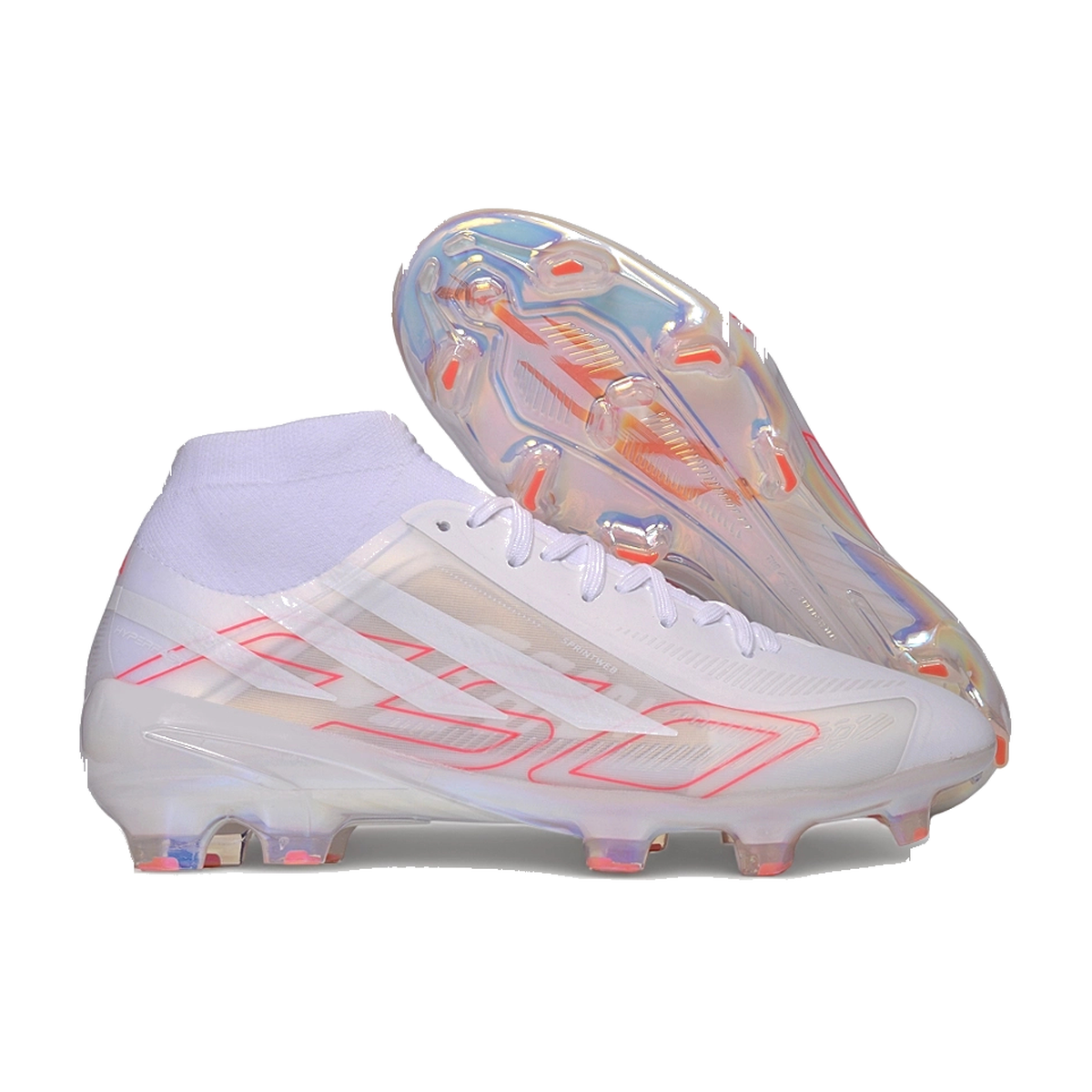 F50 Hyperfast Elite Laceless TF Blanco Rojo Gris