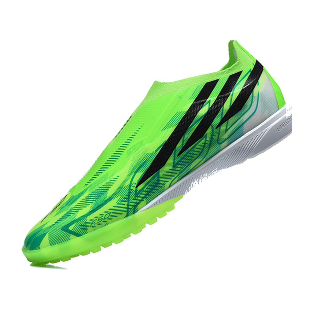 F50 Elite Laceless TF Verde Negro Gris